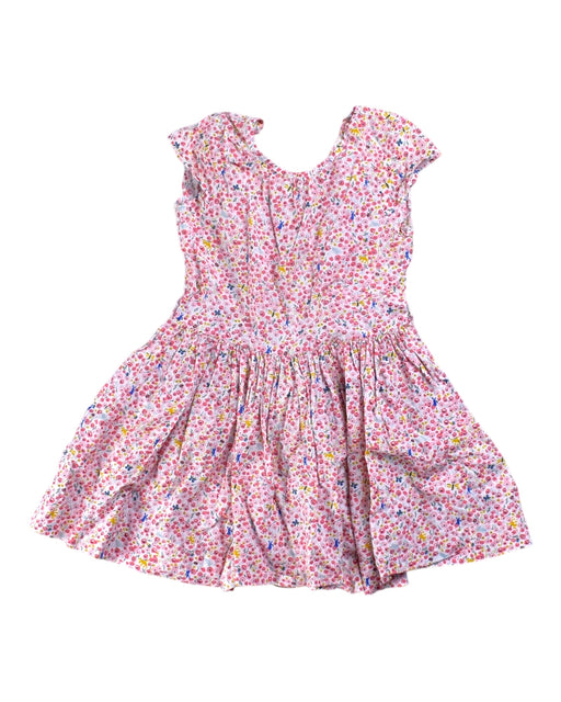 A Pink Sleeveless Dresses from Petit Bateau in size 5T for girl. (Front View)