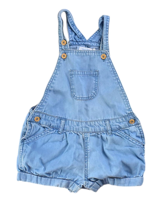 A Blue Overall Shorts from Bout'Chou in size 6-12M for girl. (Front View)