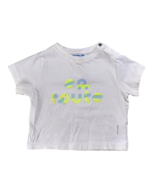 A White Short Sleeve Tops from Jacadi in size 12-18M for girl. (Front View)