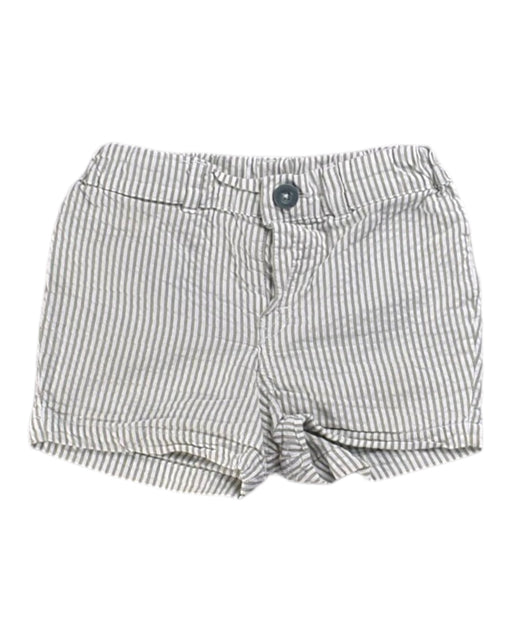 A White Shorts from Petit Bateau in size 6-12M for girl. (Front View)