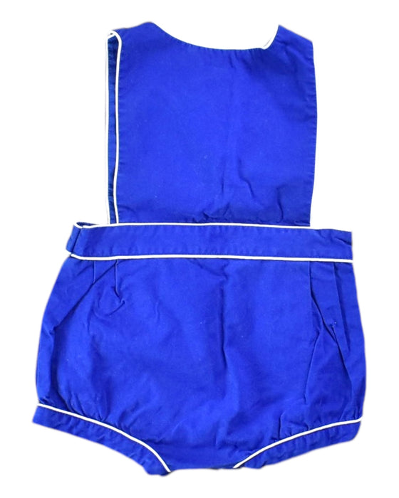 A Blue Sleeveless Rompers from Jacadi in size 12-18M for girl. (Back View)