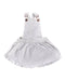 A White Overall Dresses from Seed in size 2T for girl. (Front View)