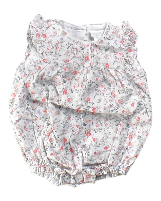 A White Sleeveless Rompers from The Little White Company in size 3-6M for girl. (Front View)