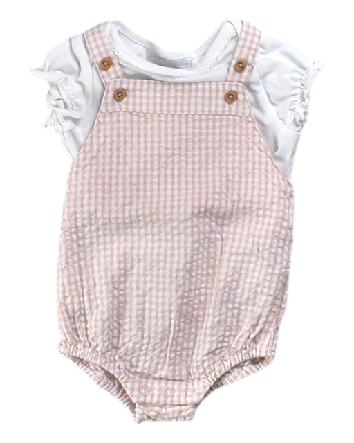 A White Short Sleeve Bodysuits from The Little White Company in size 3-6M for girl. (Front View)