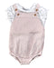 A White Short Sleeve Bodysuits from The Little White Company in size 3-6M for girl. (Front View)