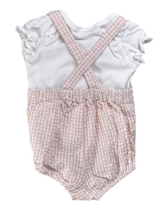 A White Short Sleeve Bodysuits from The Little White Company in size 3-6M for girl. (Back View)