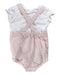 A White Short Sleeve Bodysuits from The Little White Company in size 3-6M for girl. (Back View)