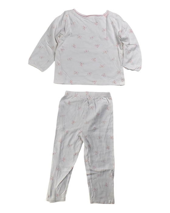 A White Pyjama Sets from The Little White Company in size 3T for girl. (Back View)