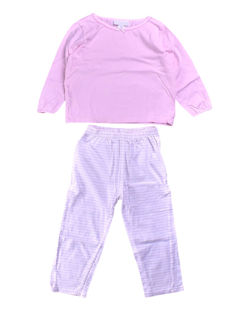 A Pink Pyjama Sets from The Little White Company in size 3T for girl. (Front View)