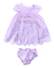 A Purple Dress Sets from Mayoral in size 6-12M for girl. (Front View)