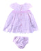 A Purple Dress Sets from Mayoral in size 6-12M for girl. (Back View)