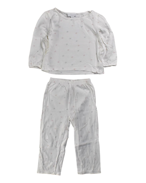 A White Pyjama Sets from The Little White Company in size 3T for girl. (Front View)