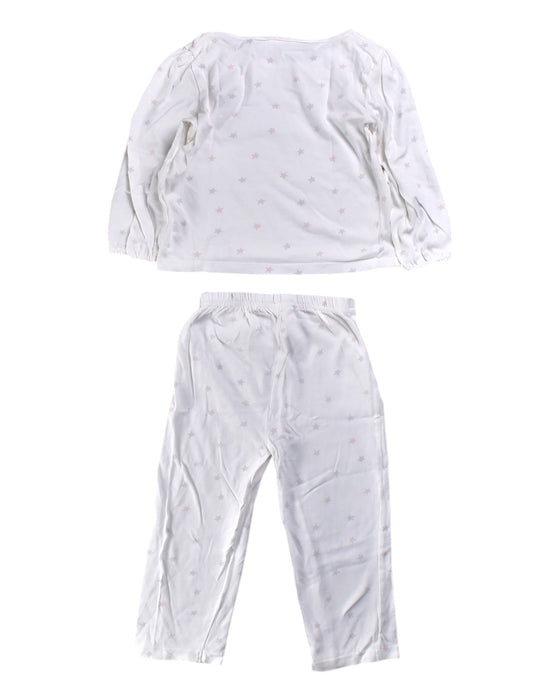 A White Pyjama Sets from The Little White Company in size 3T for girl. (Back View)