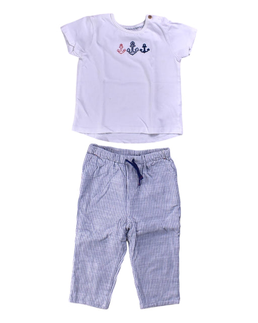 A Purple Pants Sets from The Little White Company in size 12-18M for girl. (Front View)