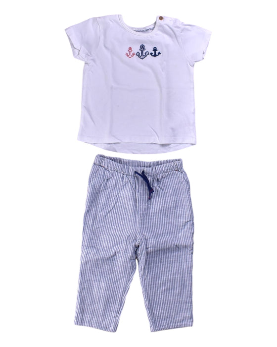 A Purple Pants Sets from The Little White Company in size 12-18M for girl. (Front View)