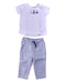 A Purple Pants Sets from The Little White Company in size 12-18M for girl. (Front View)