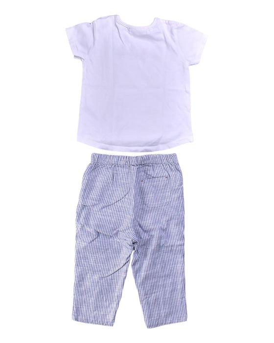 A Purple Pants Sets from The Little White Company in size 12-18M for girl. (Back View)