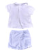 A White Shorts Sets from Babidu in size 3-6M for girl. (Back View)