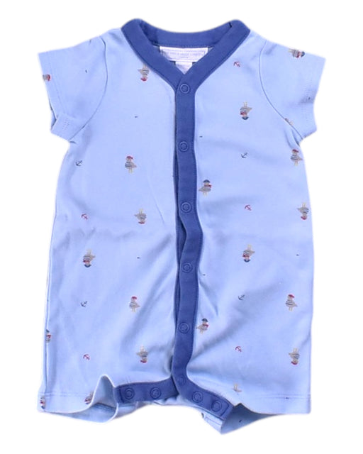 A Purple Short Sleeve Rompers from The Little White Company in size 3-6M for boy. (Front View)