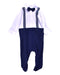 A White Long Sleeve Jumpsuits from Mamas & Papas in size 6-12M for boy. (Front View)