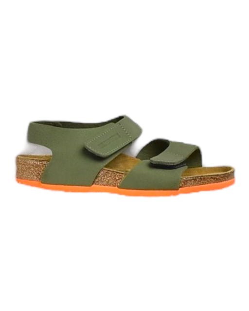 A Green Sandals from Birkenstock in size 7Y for neutral. (Front View)