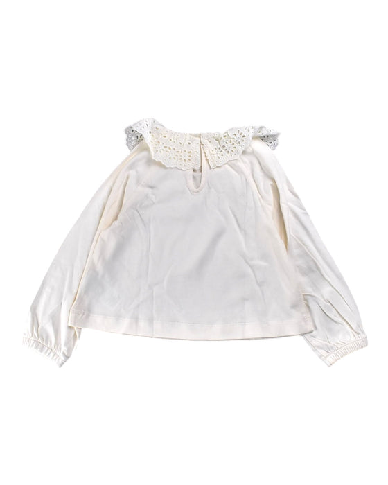 A White Long Sleeve Tops from Crewcuts in size 3T for girl. (Back View)