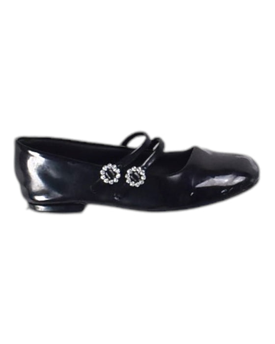 A Black Flats from Charles & Keith in size 6T for girl. (Front View)