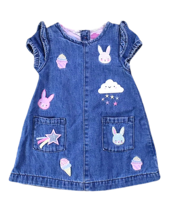 A Blue Short Sleeve Dresses from Mothercare in size 3-6M for girl. (Front View)