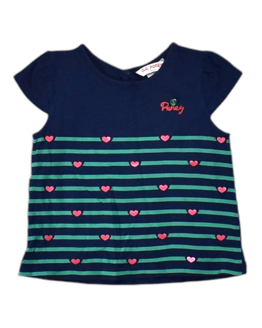 A Blue Short Sleeve Tops from PONEY in size 12-18M for girl. (Front View)