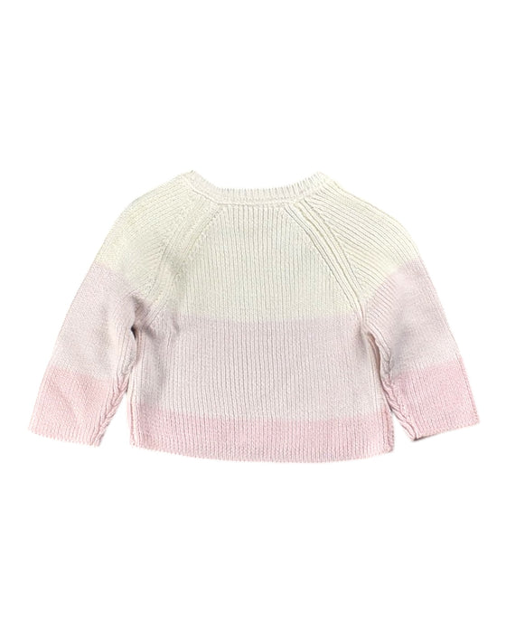 A White Knit Sweaters from Chateau de Sable in size 6-12M for girl. (Back View)