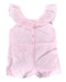 A Pink Sleeveless Rompers from Gingersnaps in size 6-12M for girl. (Back View)