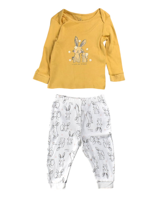 A Gold Pyjama Sets from Mothercare in size 6-12M for girl. (Front View)