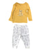 A Gold Pyjama Sets from Mothercare in size 6-12M for girl. (Front View)