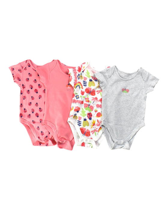 A Multicolour Short Sleeve Bodysuits from Mothercare in size 6-12M for girl. (Front View)