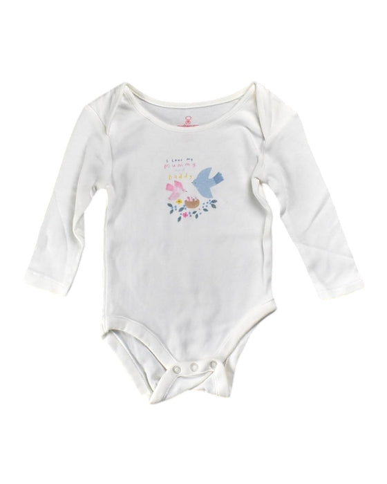 A White Long Sleeve Bodysuits from Mothercare in size 3-6M for girl. (Front View)