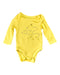 A Yellow Long Sleeve Bodysuits from Mothercare in size 0-3M for girl. (Front View)