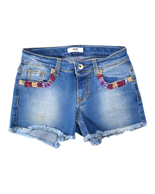 A Blue Shorts from MSGM in size 8Y for girl. (Front View)