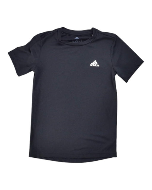 A Black Short Sleeve T Shirts from Adidas in size 8Y for boy. (Front View)