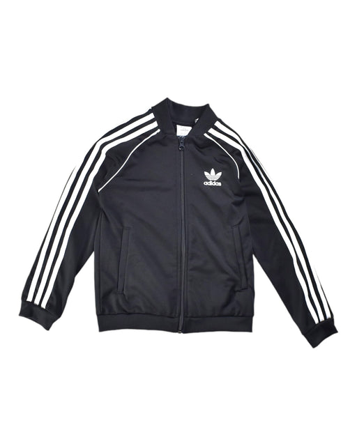 A Black Lightweight Jackets from Adidas in size 8Y for boy. (Front View)