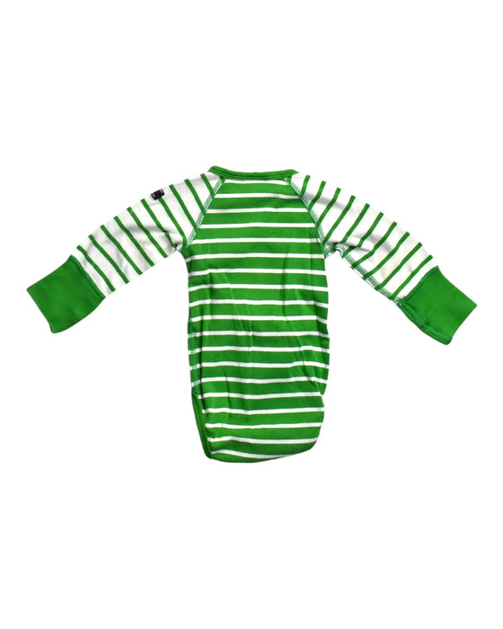 A Green Long Sleeve Bodysuits from Polarn O. Pyret in size 0-3M for boy. (Back View)