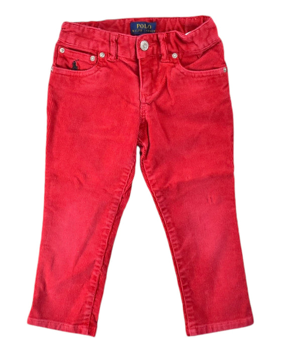 A Red Casual Pants from Polo Ralph Lauren in size 2T for boy. (Front View)