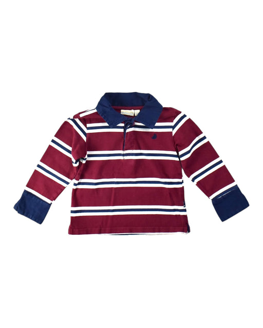 A Red Long Sleeve Polos from Jojo Maman Bébé in size 3T for boy. (Front View)