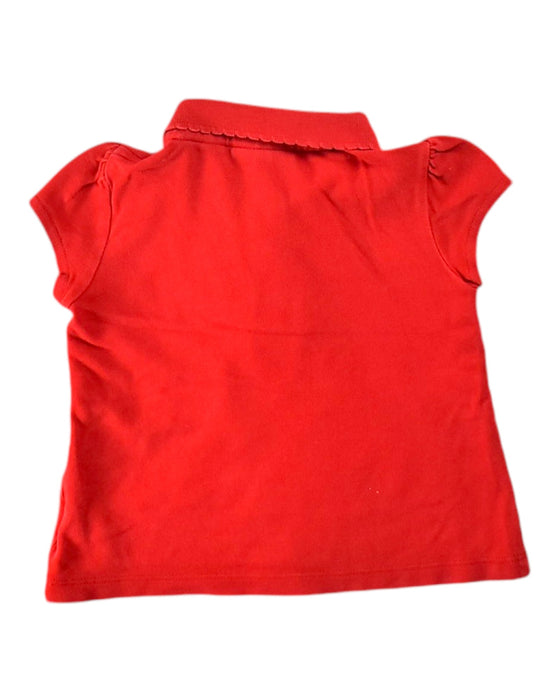 A Red Short Sleeve Polos from Lacoste in size 2T for girl. (Back View)