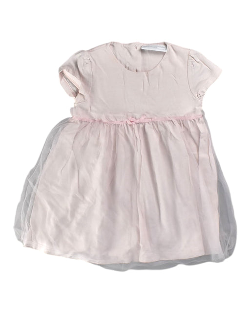 A Pink Short Sleeve Dresses from The Little White Company in size 6-12M for girl. (Front View)