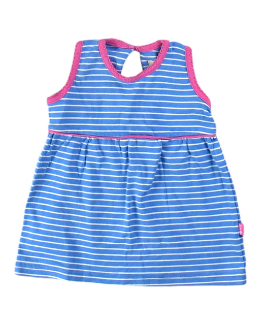 A Blue Sleeveless Dresses from Jojo Maman Bébé in size 6-12M for girl. (Front View)