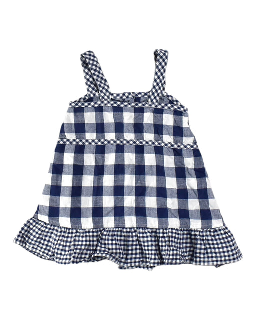 A Blue Sleeveless Dresses from Jojo Maman Bébé in size 6-12M for girl. (Front View)