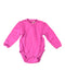 A Pink Long Sleeve Bodysuits from Jojo Maman Bébé in size 12-18M for girl. (Front View)