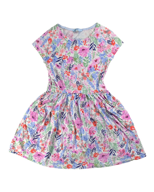 A White Short Sleeve Dresses from Joules in size 8Y for girl. (Front View)