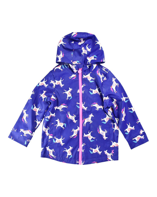 A Blue Rain Jackets from Joules in size 6T for girl. (Front View)