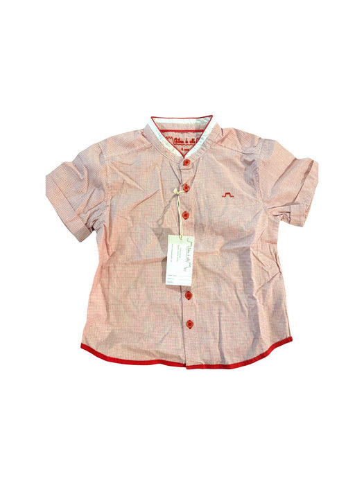 A Red Short Sleeve Shirts from Chateau de Sable in size 4T for boy. (Front View)